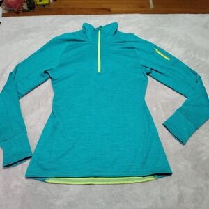 Stonewear Warm-up Jacket Ladies M Green Stretch Warm Running Athleisure Outdoor